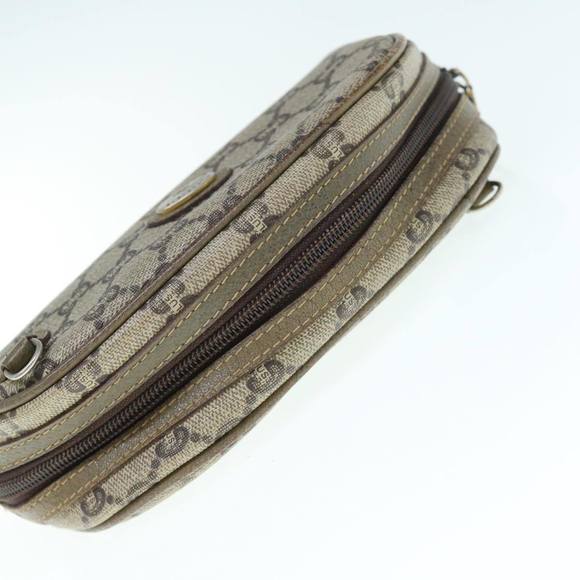 GUCCI GG Plus Supreme Clutch Bag PVC Leather Beige Auth 62976 - Picture 5 of 16